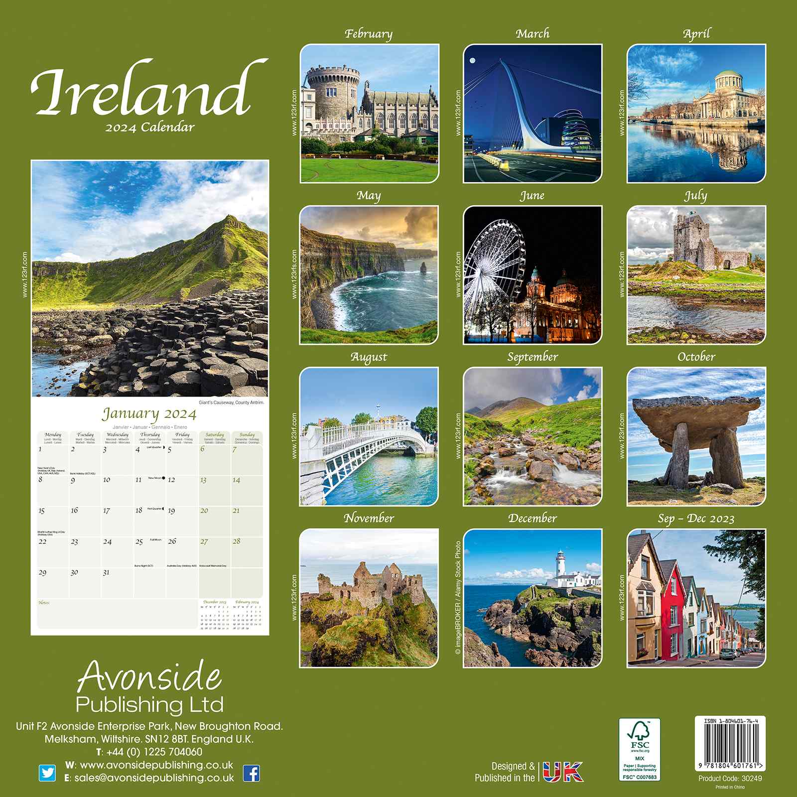 Ireland Calendar Travel Calendars Pet Prints Inc